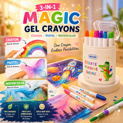 MagicTwist Gel Crayons | Crayon + Pastel + Watercolor