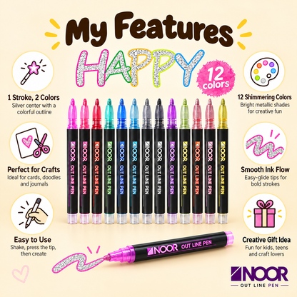 MagicLine™ Outline Marker | 1 Stroke, 2 Colors