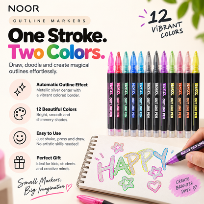 MagicLine™ Outline Marker | 1 Stroke, 2 Colors