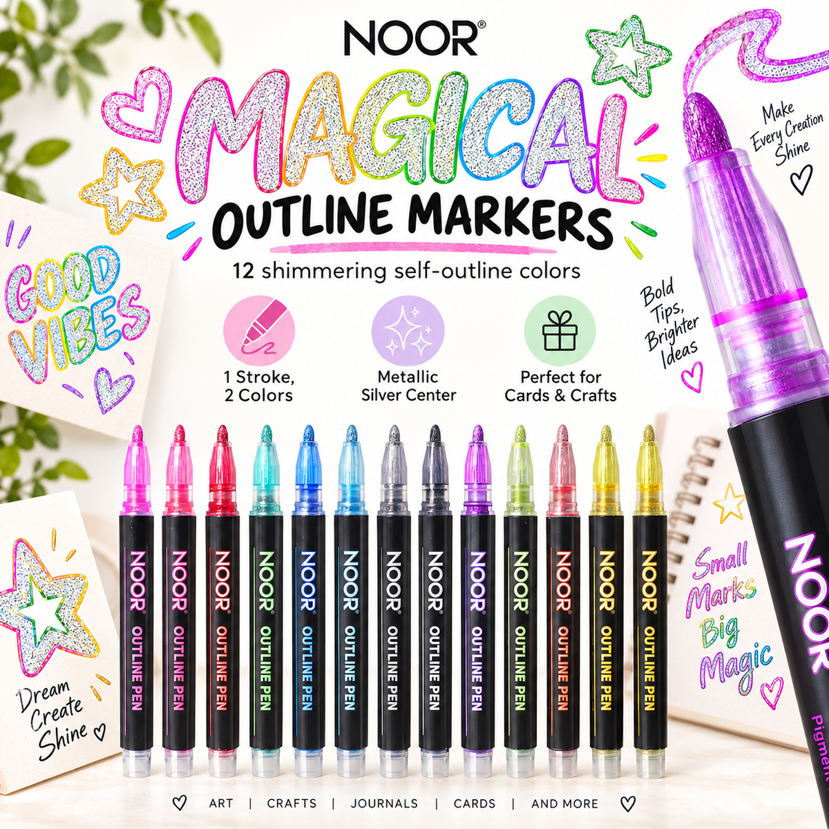 MagicLine™ Outline Marker | 1 Stroke, 2 Colors